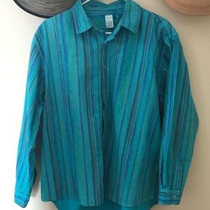 Fresh Produce Sea Blue Striped Oxford Shirt